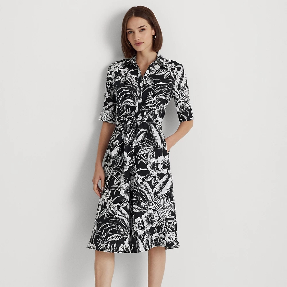 Linen shirtdress
